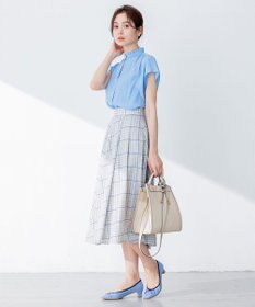 組曲 【洗える】シアーチェック スカート