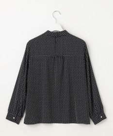 J.PRESS LADIES 【洗える】ポリエステルスエード変形ドットプリント ブラウス