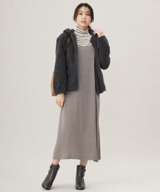 J.PRESS LADIES L 【洗える】マロンサテン キャミソール ワンピース