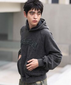 WEGO ショートグラフィックプルパーカー