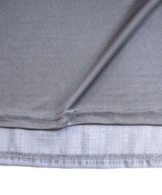 Tiaclasse L 【洗える】シアーチェックリボン袖チュニックブラウス