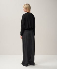 ATON MERINO COLLEGE FLANNEL | ワイドストレートパンツ