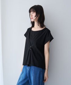 YECCA VECCA ピン付きドレープカットソー