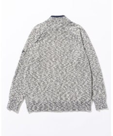 JOSEPH ABBOUD MOUNTAIN 【洗える・イタリア糸使用】 コットンスラブ ニット ブルゾン