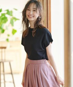 洗える】ボトルネックフレンチスリーブ ニットT / ANY SIS L