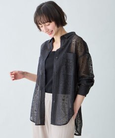 ANY L レースオーバーシャツ