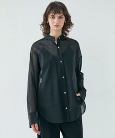 BEIGE， 【洗える】PLUMERIA / コットンシアーバックボウタイブラウス