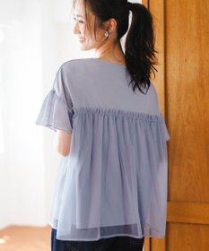 ANY SIS 【洗える】チュール重ね プルオーバー