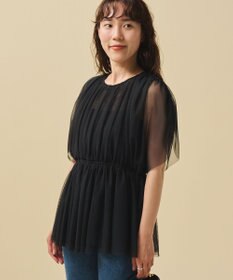 uncrave 【洗濯機洗い可】カクテル チュール ブラウス（uncrave STANDARD）