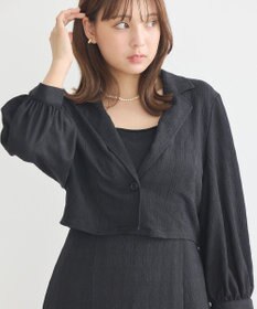 earth music&ecology ＳＥＴ２点ジャカードシャツ＋キャミドレ