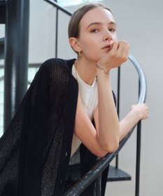 BEIGE， OPTICAL / ペーパーヤーンシアーロングカーディガン