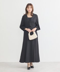 earth music&ecology ＳＥＴ２点ジャカードシャツ＋キャミドレ