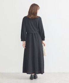 earth music&ecology ＳＥＴ２点ジャカードシャツ＋キャミドレ