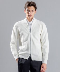 JOSEPH HOMME 【イージーケア】 ヴィスコースリンクス　ジップアップカーディガン