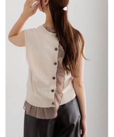 Te chichi シフォンフリルニットベスト