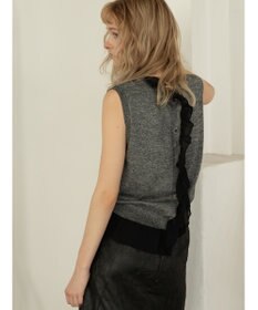 Te chichi シフォンフリルニットベスト