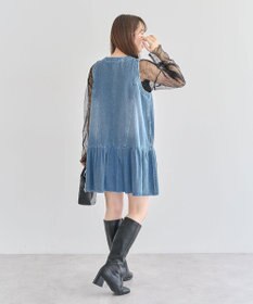 Green Parks ・ＳＵＧＡＲ　ＳＰＯＯＮ　Ｗ－ＺＩＰデニムミニワンピ