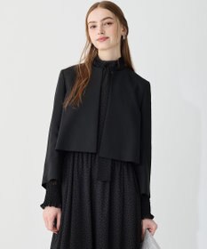 23区 【APPLAUDIR】バックサテンジョーゼット ジャケット ブラック系