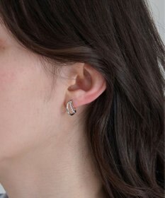 Phoebe 〈痛くないシリーズ/アレルギー対応〉ブリリアントダブルフープライトフィットイヤリング　シルバー