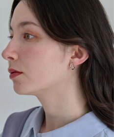 Phoebe 〈痛くないシリーズ/アレルギー対応〉ブリリアントダブルフープライトフィットイヤリング　シルバー