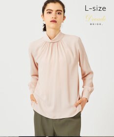 BEIGE， 【L-size】EVA / ハイネックロングスリーブブラウス