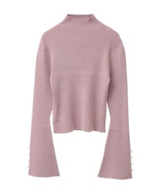 Green Parks ・ｓｗｉｎｇ　ｂｙ　袖パールボタンハイネックニット