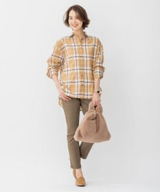 自由区 フェイクファーワンハンドル バッグ