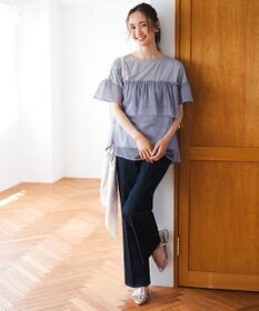 ANY SIS 【洗える】チュール重ね プルオーバー