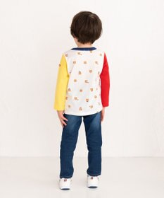 MIKI HOUSE HOT BISCUITS 【70-120cm】 ビーンズ総柄 長袖Ｔシャツ