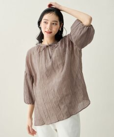 ANY L バルーンスリーブスキッパーブラウス