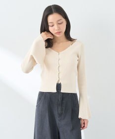 earth music&ecology リブニットカーディガン