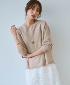 23区 シャイニーシアー ドルマン ニット ベージュ系