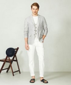 JOSEPH ABBOUD 【清涼感/軽量】リネンTOPピケ ジャケット