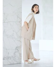 Green Parks 綿麻混シングルミディ丈ベスト