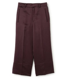 BEIGE， CASSITER / リネンブレンド サテンクロップドパンツ