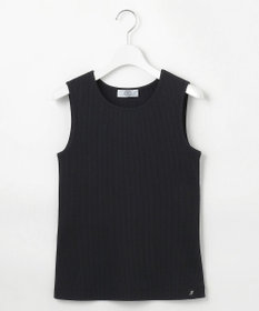 J.PRESS LADIES L リブ ノースリーブ カットソー ブラック系