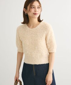 Green Parks テープヤーン半袖ニットプルオーバー