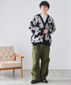 WEGO オーバーフィットパターンカーディガン