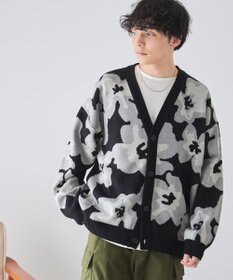 WEGO オーバーフィットパターンカーディガン