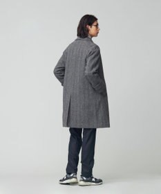 550 新品 ジェイプレス ヘリンボーン バルカラーコート ウールライナー L JAPAN TWEED with REAL SHETLAND】ヘリンボーン バルカラーコート / J