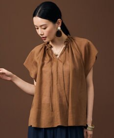 自由区 【WEB限定カラーあり】シアーラミーローンフリルデティール ブラウス