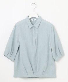 J.PRESS LADIES S 【洗える】アセテートレーヨンコットンチェック シャツカラー ブラウス