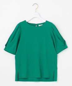 ANY SIS S 【撥水・汗ジミ防止・UVケア・洗える】スーピマスムース 袖タック Tシャツ