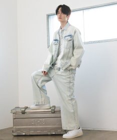 CRAFT STANDARD BOUTIQUE ハイブリーチケミカル加工デニムワイドパンツ