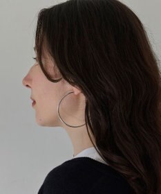 Phoebe 【金属アレルギー対応】ライトフープビッグピアス　シルバー/ステンレス/大振り