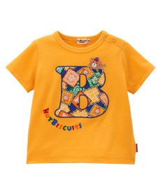 MIKI HOUSE HOT BISCUITS 【80-120cm】 バンダナ柄 ワッペン 半袖Tシャツ