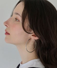 Phoebe 【金属アレルギー対応】ライトフープビッグピアス　シルバー/ステンレス/大振り