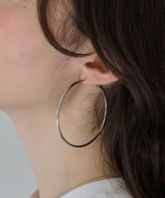 Phoebe 【金属アレルギー対応】ライトフープビッグピアス　シルバー/ステンレス/大振り