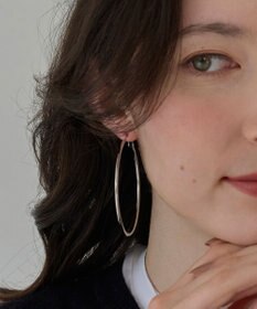 Phoebe 【金属アレルギー対応】ライトフープビッグピアス　シルバー/ステンレス/大振り