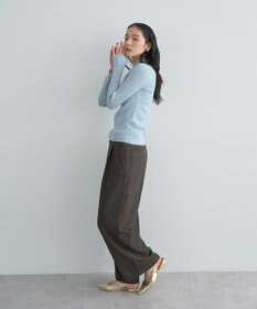 YECCA VECCA ラメ混ハイネックリブニット